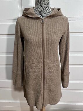 Lululemon Along the Way Full Zip Hoodie Size XXS Heathered Soft Sand $148
